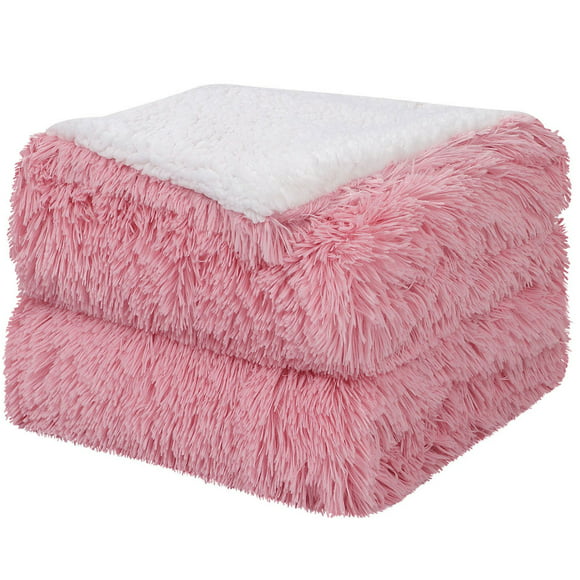 CyCoShower Sherpa Throw Blanket Plush Fluffy Soft Blankets Light Pink Paint Graffiti Breathable Cozy Bed Throw Blankets for Adults and Kids 39x49In 